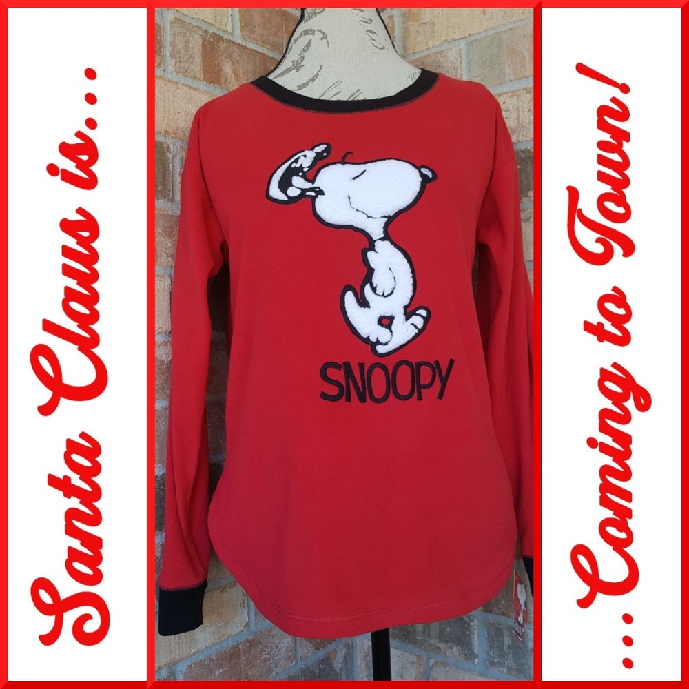 Peanuts Snoopy-Appliqued Sleep Top
